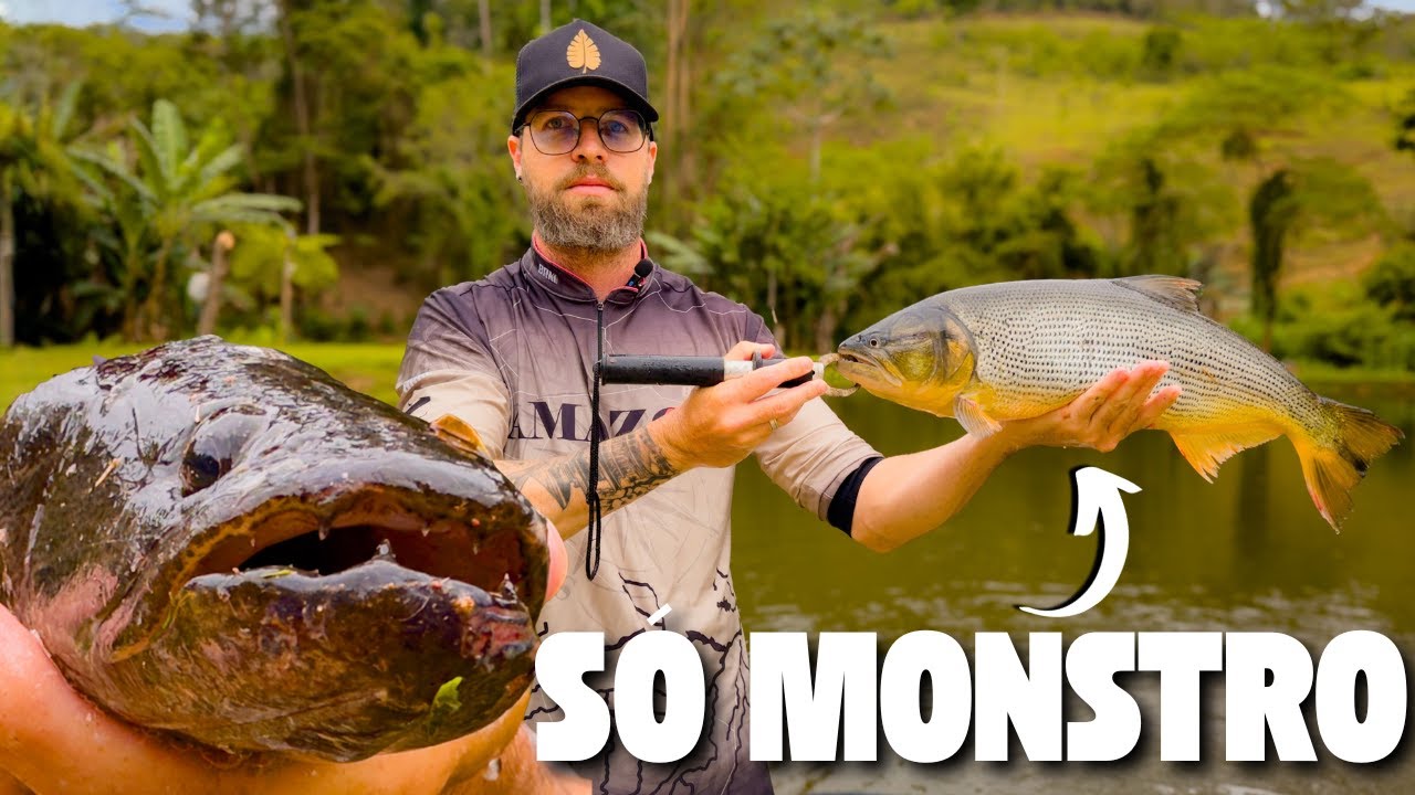 Veja a soltura de PEIXES CARNÍVOROS MONSTROS no lago do sítio!
