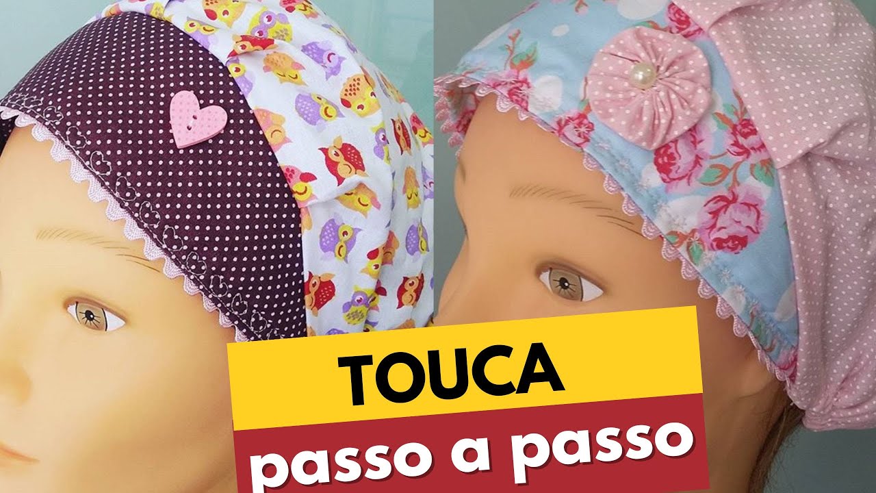 Como fazer TOUCA DE COZINHA, ENFERMAGEM - passo a passo Bia Feltz