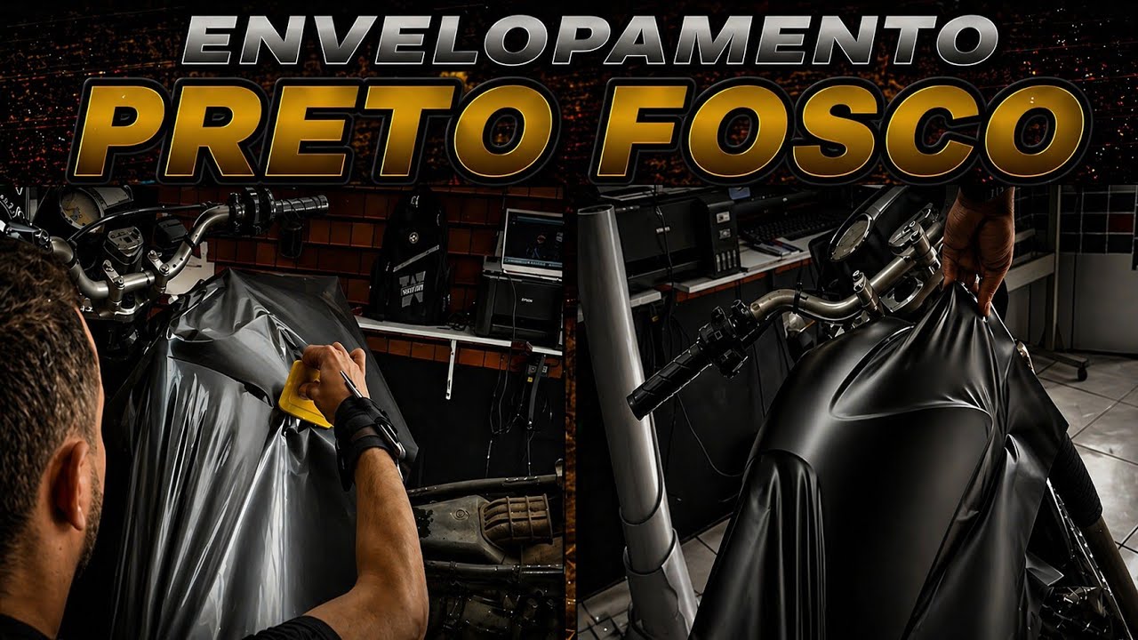 Envelopamento completo Bros 150 (preto fosco)#envelopamento #adesivos