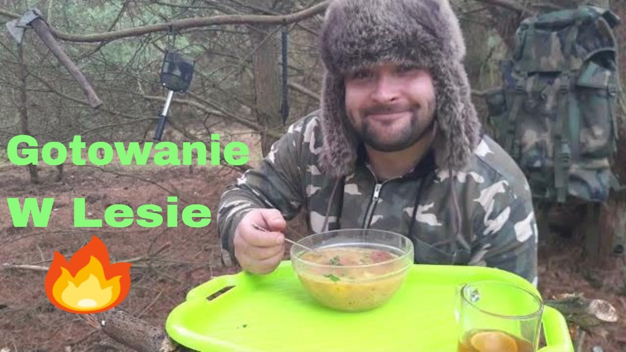 Zupa Grochowa Gotowana W Lesie🔥  (Bushcraft Trip Forest Campfire Kitchen) 🔥