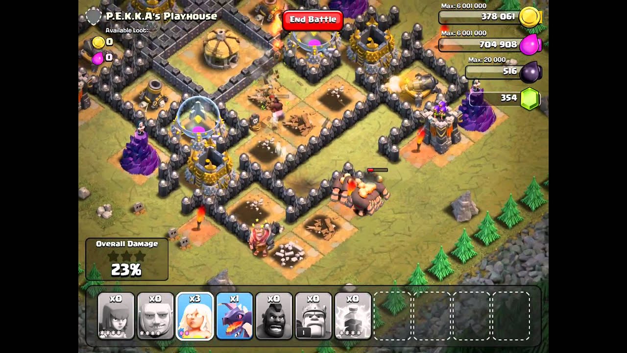Clash of Clans: P.E.K.K.A's Playhouse - Single Player 100% Damage