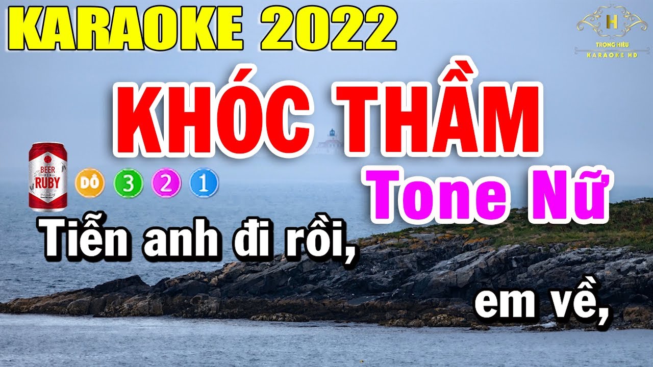 Khóc Thầm Karaoke Tone Nữ Nhạc Sống | Trọng Hiếu