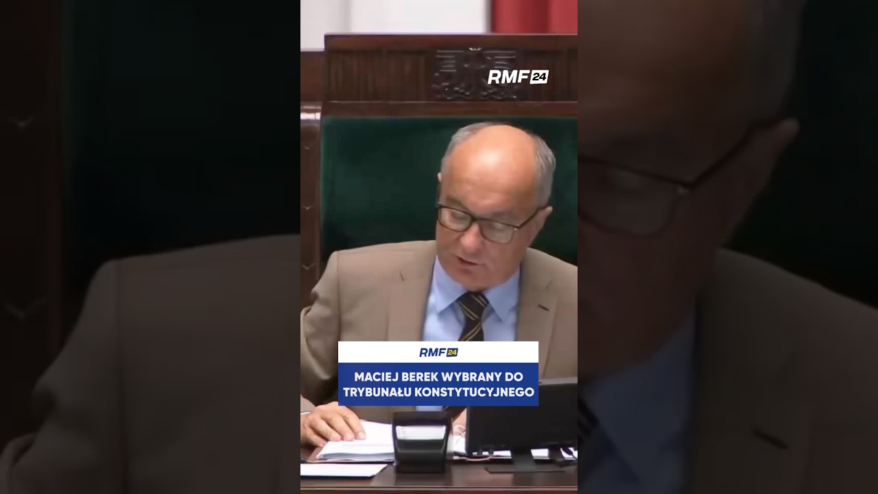 MACIEJ BEREK WYBRANY DO TRYBUNAŁU KONSTYTUCYJNEGO