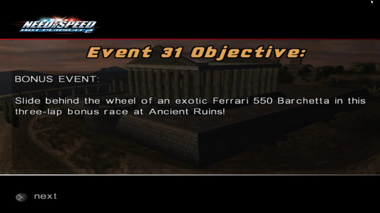 Ferrari 550 Endurance Race+ No BUSTED+ Cokpit used for 80% of that race (NFSHP2 PS2)