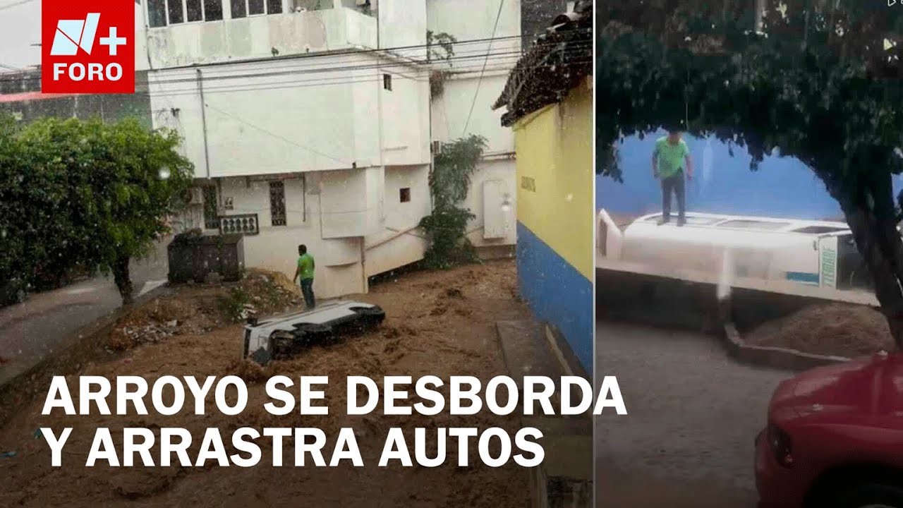 Se desborda un arroyo en Guerrero tras tormenta y arrastra vehículos - Las Noticias