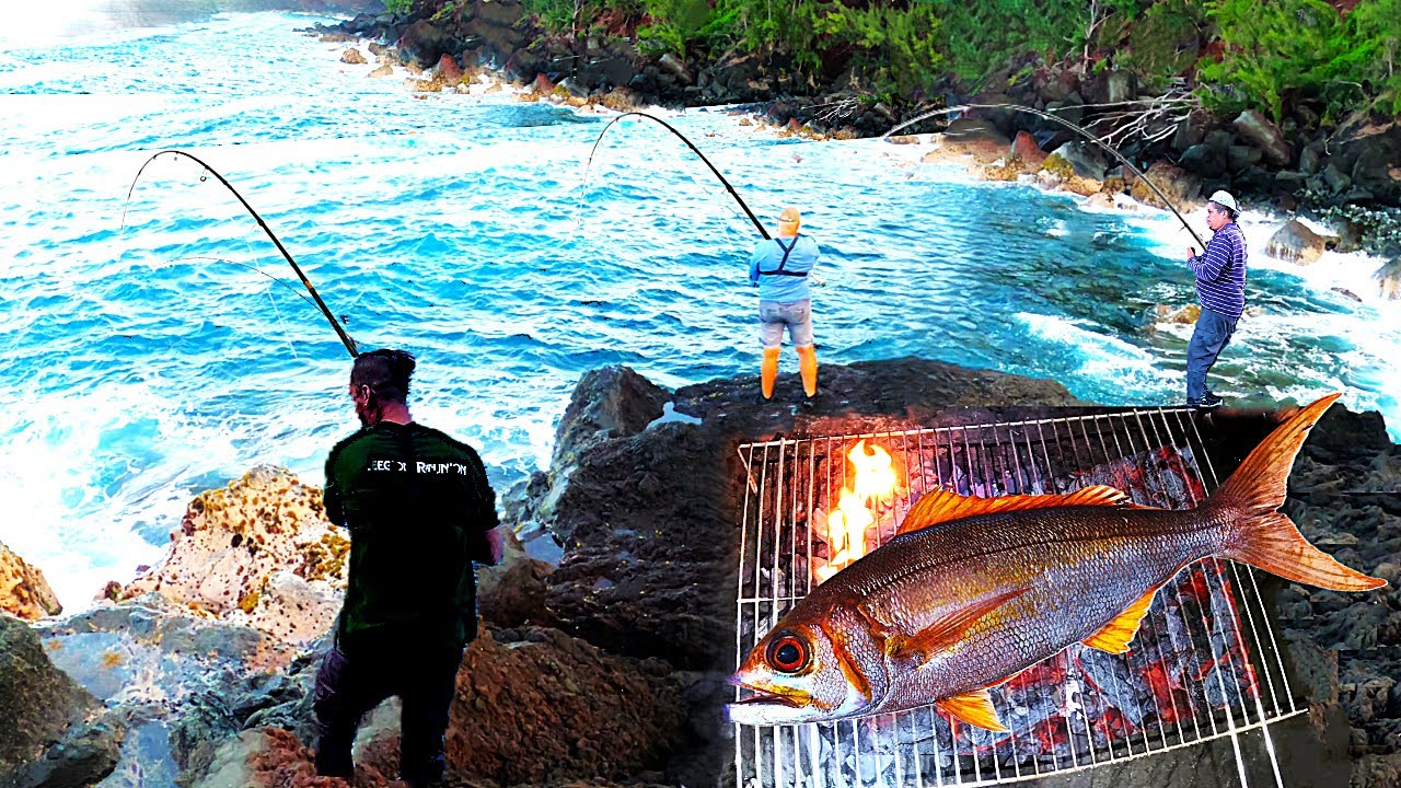 Pêche Grillade 15h Sur un Spot Du Bord des Carangues RAPALA Leurre Virgule pêcher manger