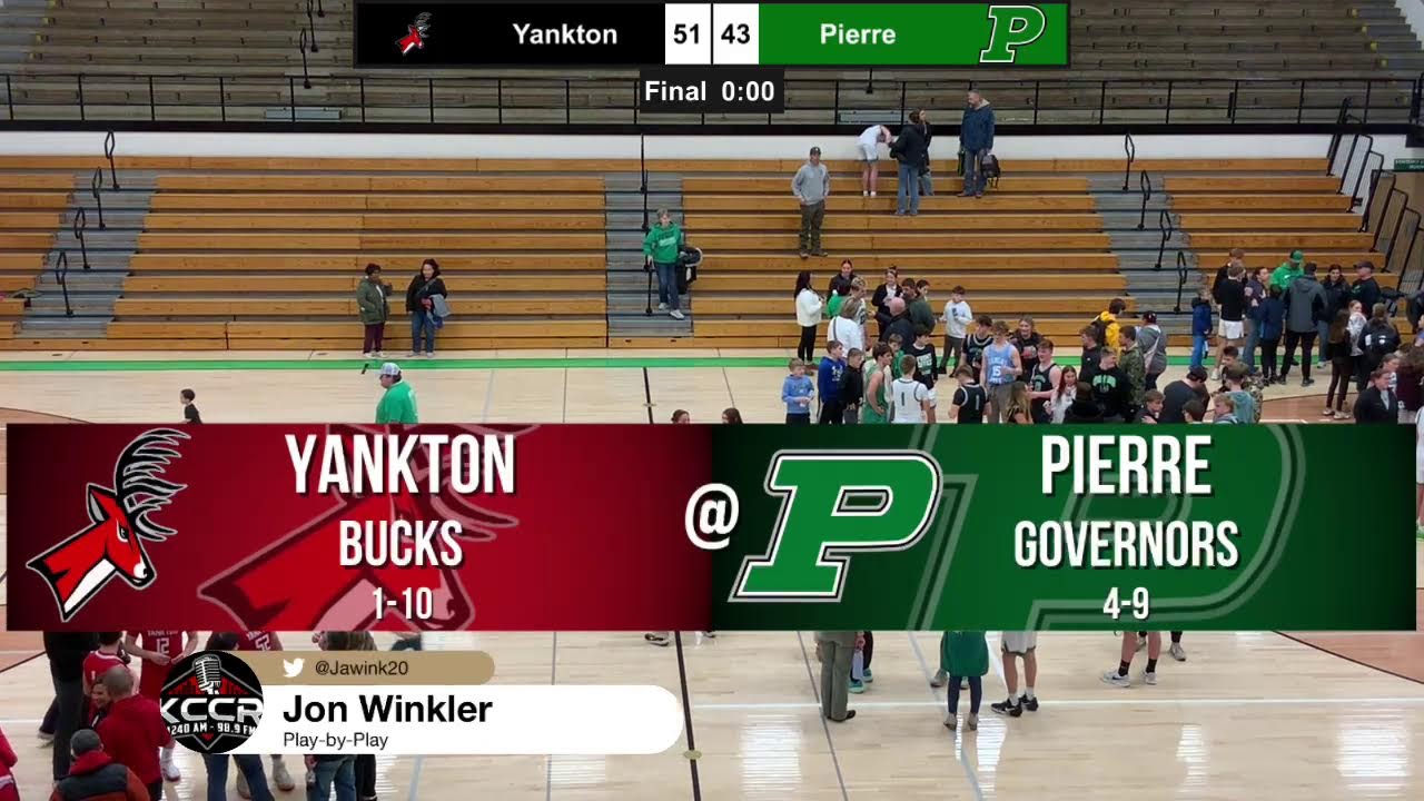 Pierre Governors vs. Yankton Bucks Boys Basketball (2/3/26)