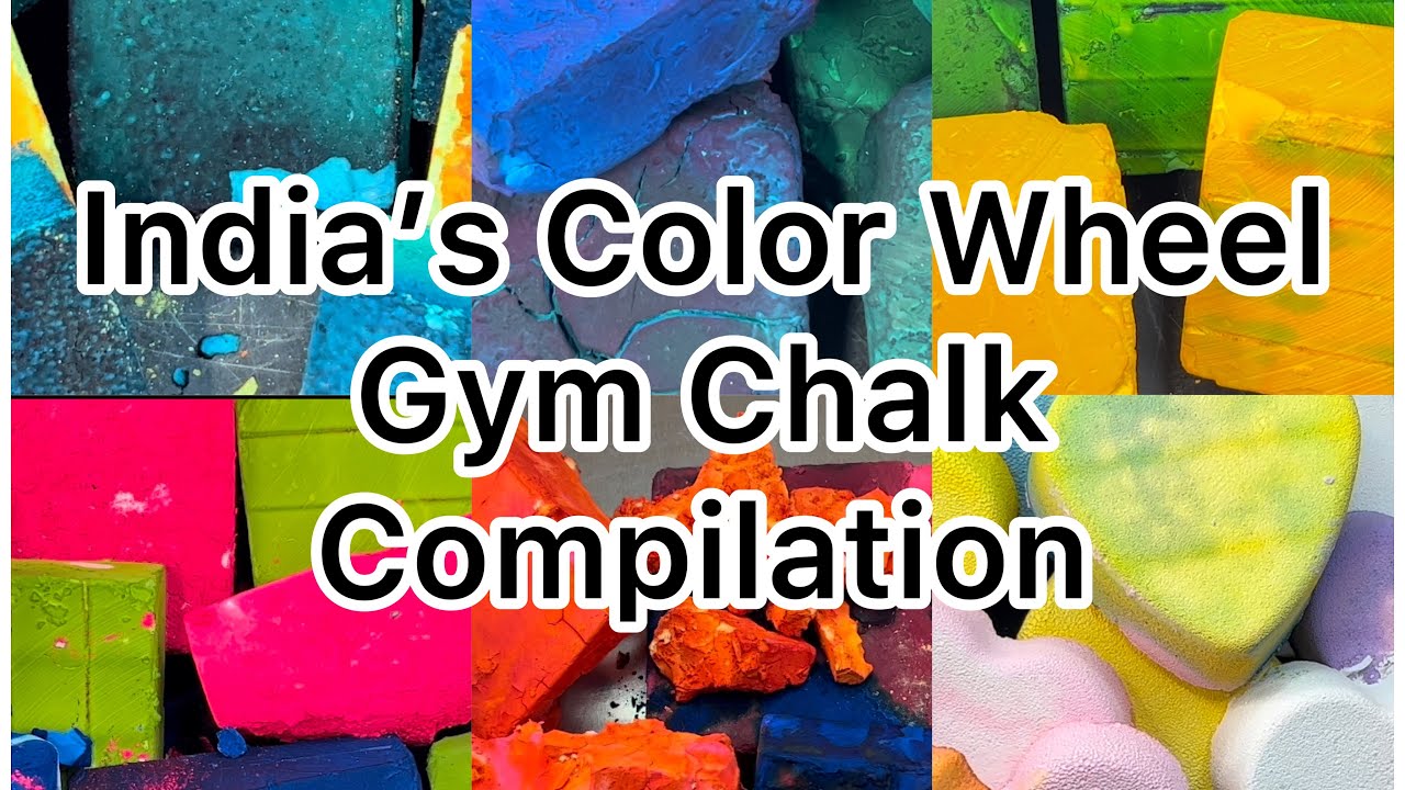 India’s Color Wheel Gym Chalk Compilation | Sleep Aid #asmr