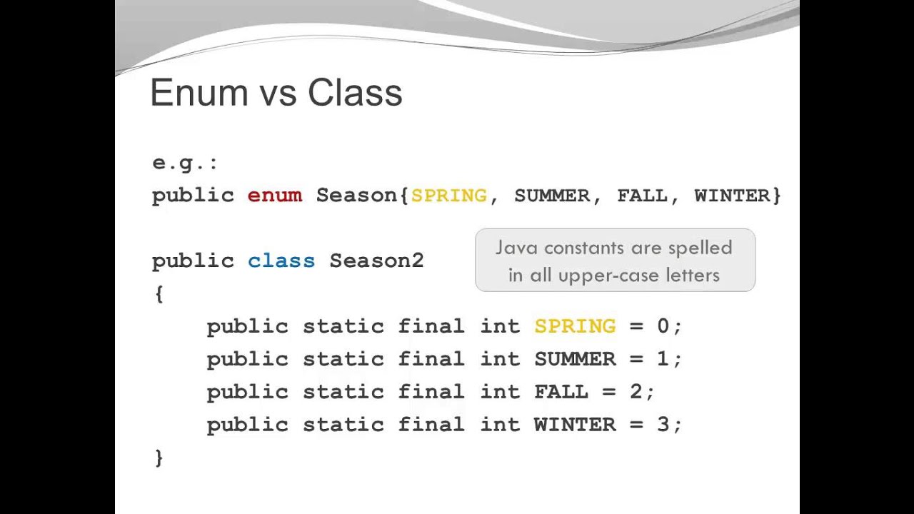 Java Basics - Enums Part 1