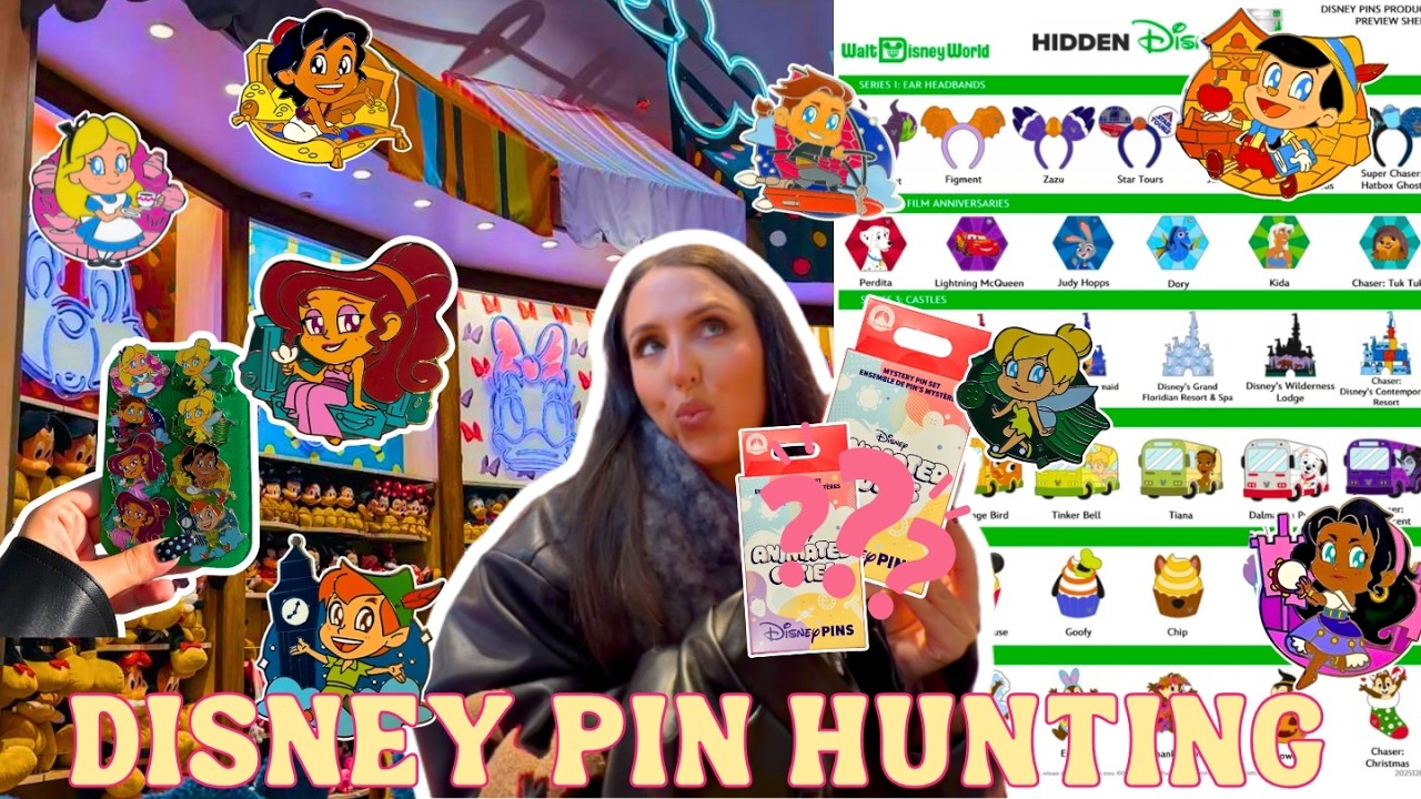 Animated Cuties Disney Pin Hunt 🫧 + Finding a Hidden Disney 2026 Wave A Pin!!! Pin Girlie FOREVER ✨