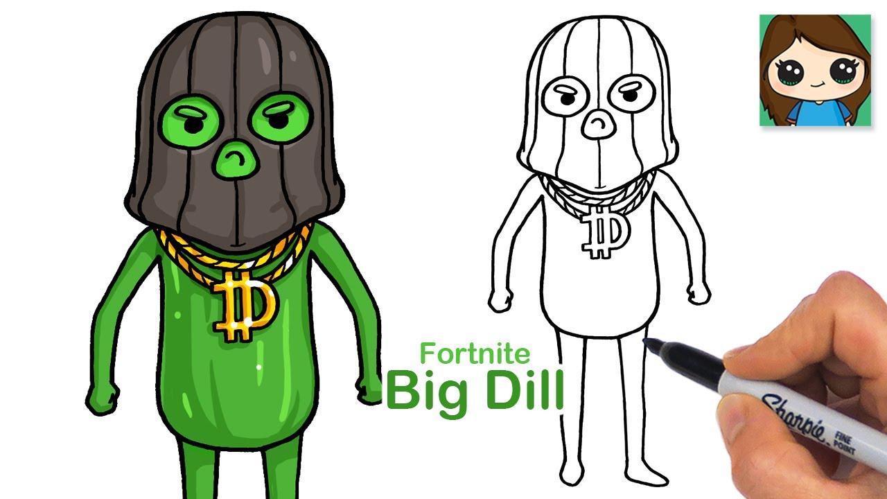 How to Draw Big Dill | Fortnite