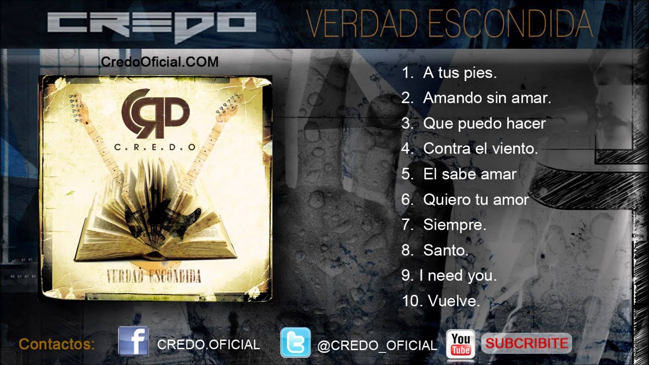 CREDO  -  Marcos Alvarez - Verdad Escondida - Álbum Completo
