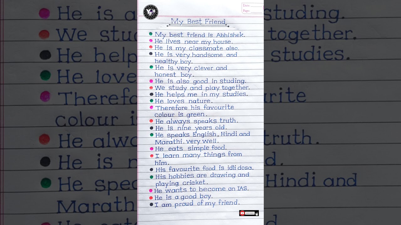 My best friend essay | 20 lines on my best friend | My best friend 20 lines | Essay on my bestfriend