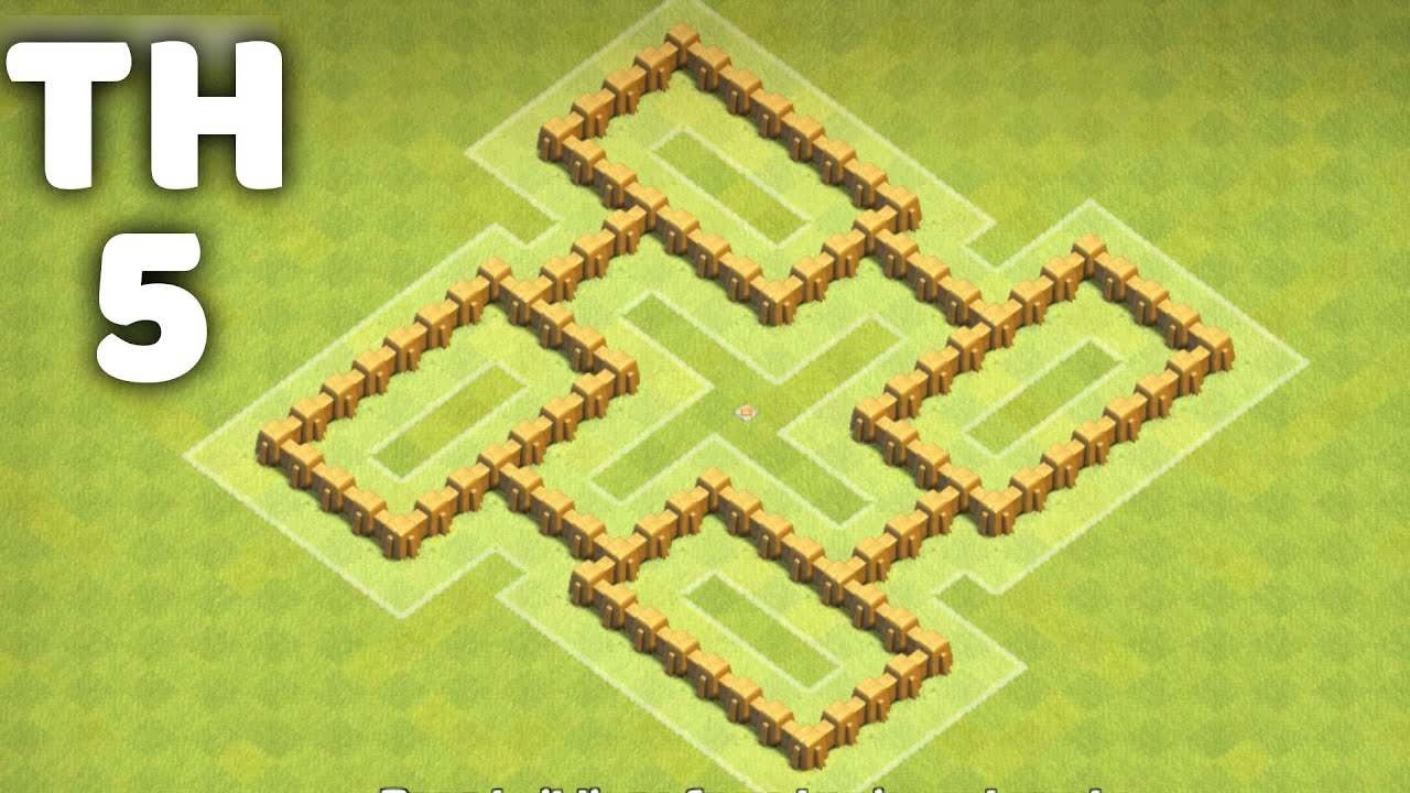 Town Hall 5 Farming Base + Trophy Base⏺  Clash of Clans (CoC TH5)