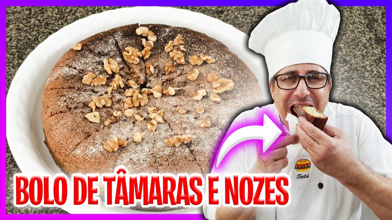 COMO FAZER BOLO DE TÂMARAS E NOZES? SIMPLES E RÁPIDO