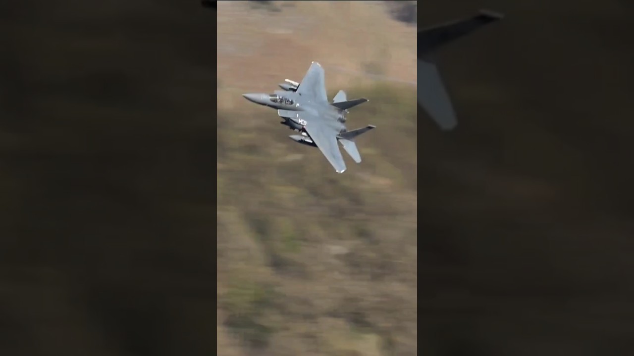 F15's flying fast and low! #aviation #plane #planespotting #jet #f15 #fyp #viralvideo