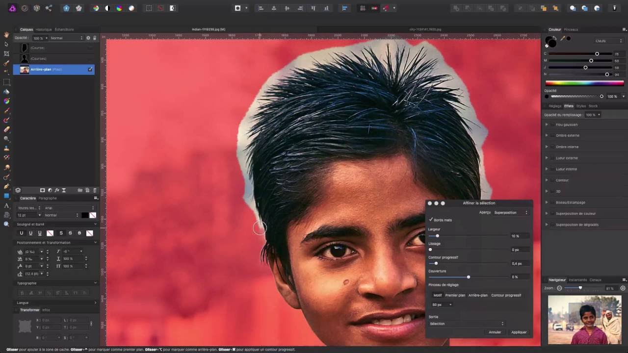 Détourage à la plume Affinity Photo