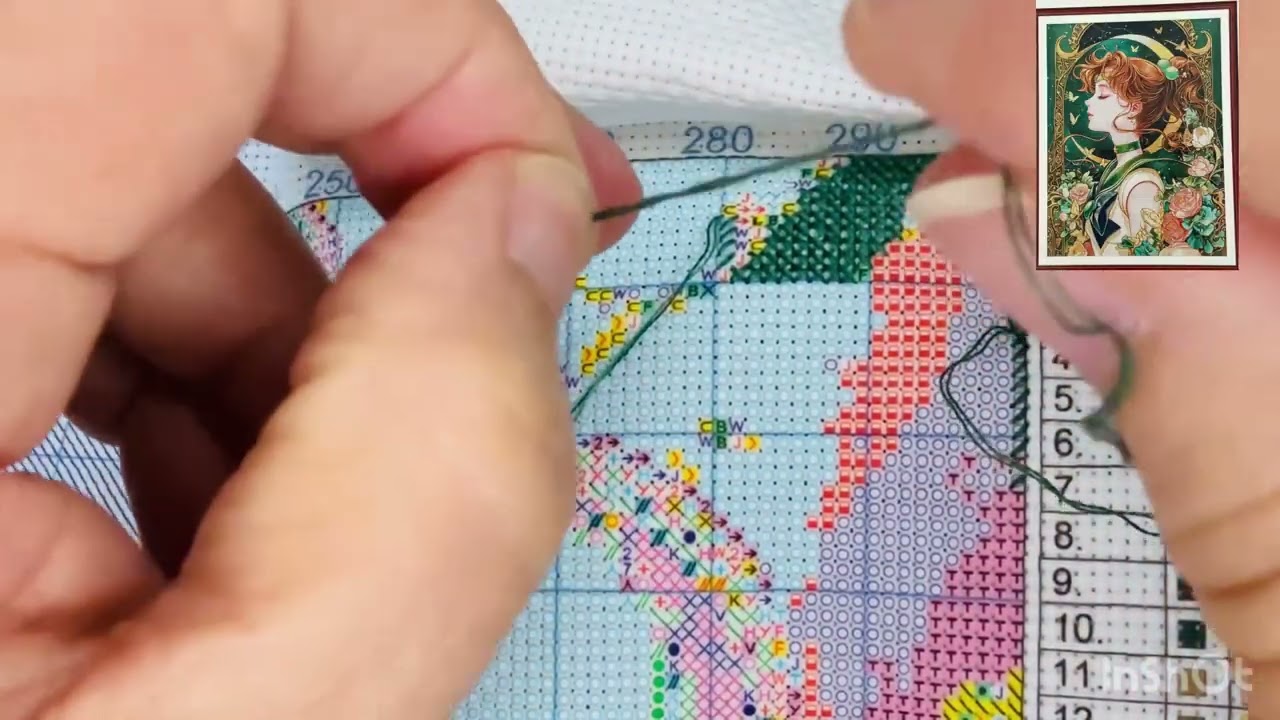 Painting Fairy Stamped Cross Stitch With Me Wednesday 