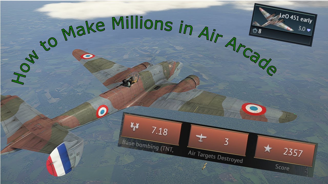 LeO 451 MASSIVE BOMBING AIR ARCADE BATTLE: 7 TONS War Thunder (1.99)