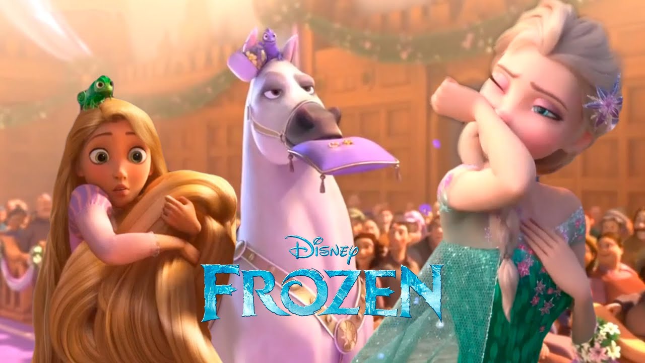 Scenes Elsa and Anna with the Princesses | Frozen 3 [Moana and Rapunzel Fanmade Scene 2022]