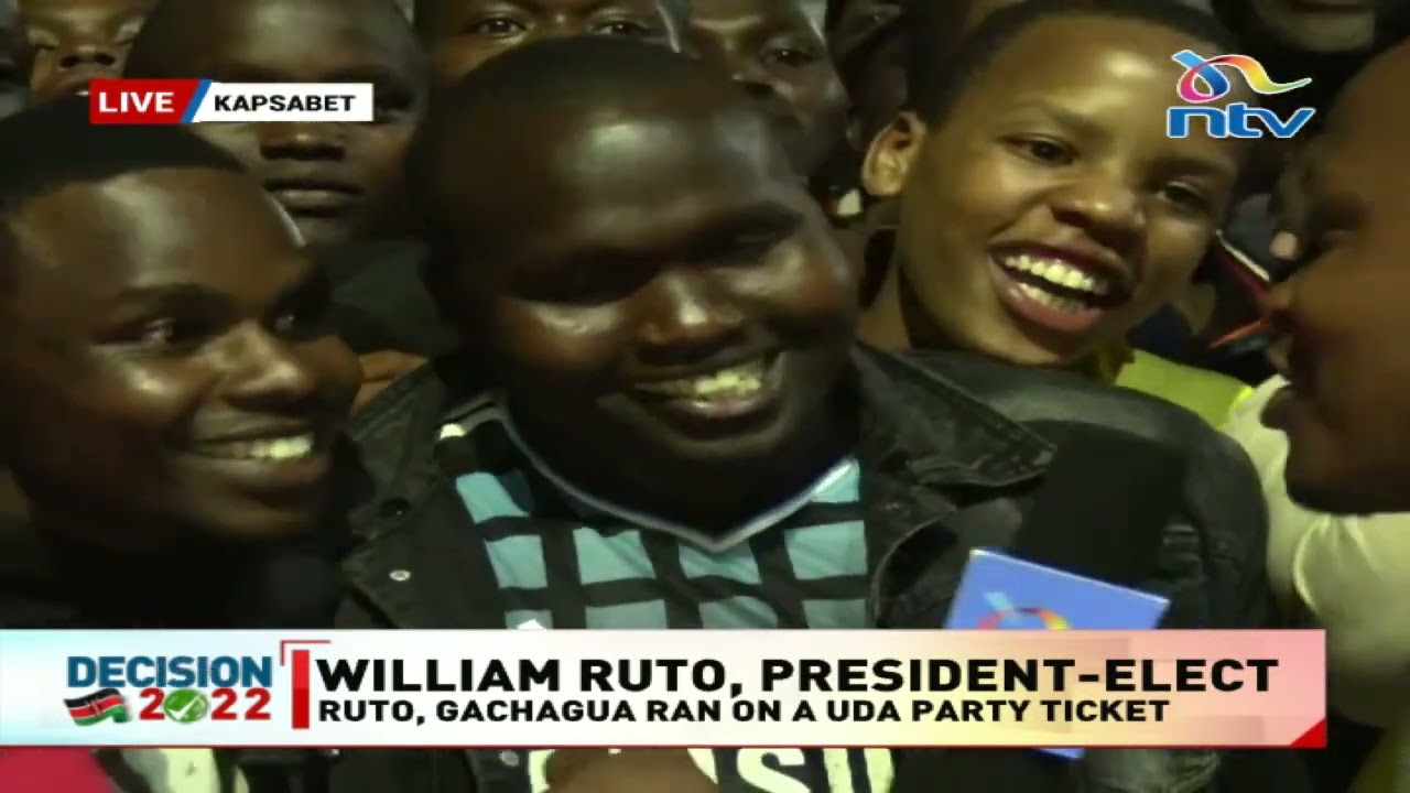 Residents of Kapsaret rejoice at President elect William Ruto's win