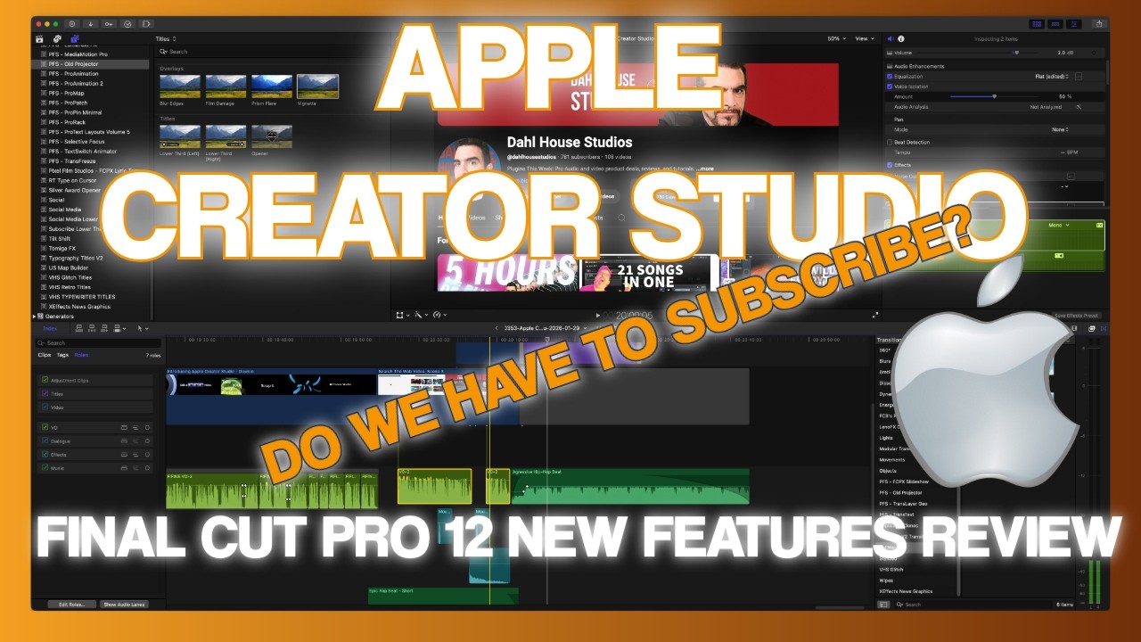 Final Cut Pro 12 — отличное обновление? Лучшие новые функции! Apple Creator Studio — вынужденная ...