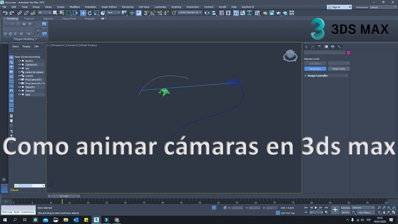 Como animar cámaras en 3dsmax
