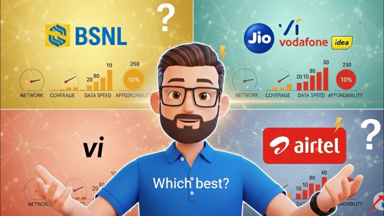 BSNL, JIO, AIRTEL And VI Which is Best in 2025-26. Don't Buy a SIM Before Watching This! 🔥.
