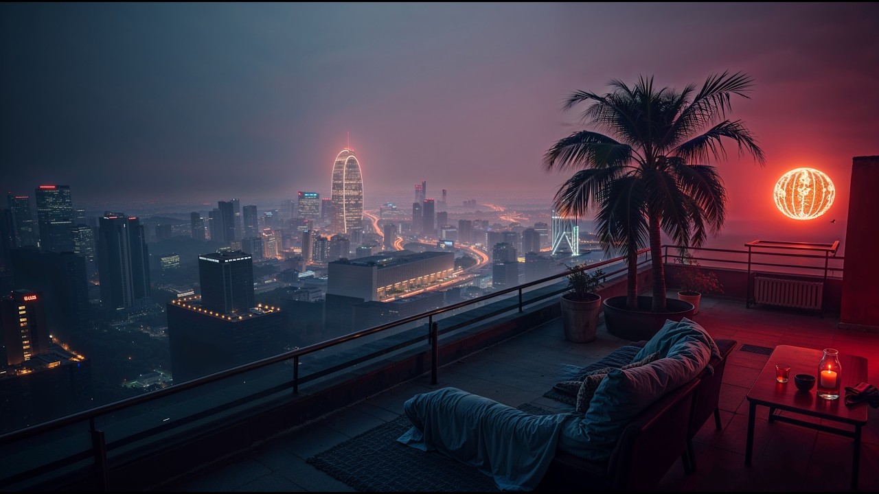 1 Hour Night City Music for Deep Focus & Relaxation 🌃 | Chillax Oasis