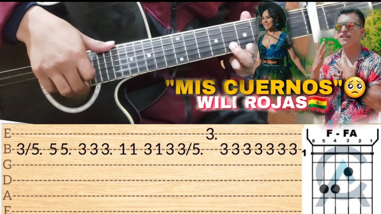 Willi Rojas Mis Cuernos Tutorial Guitarra (tabs+acordes)