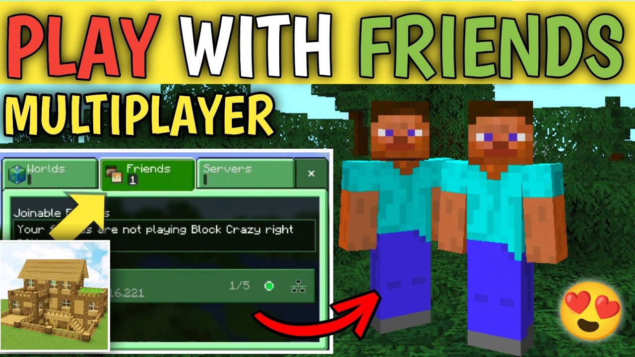 How To Play MULTIPLAYER In Block Crazy Robo World Craft || Play With Friends