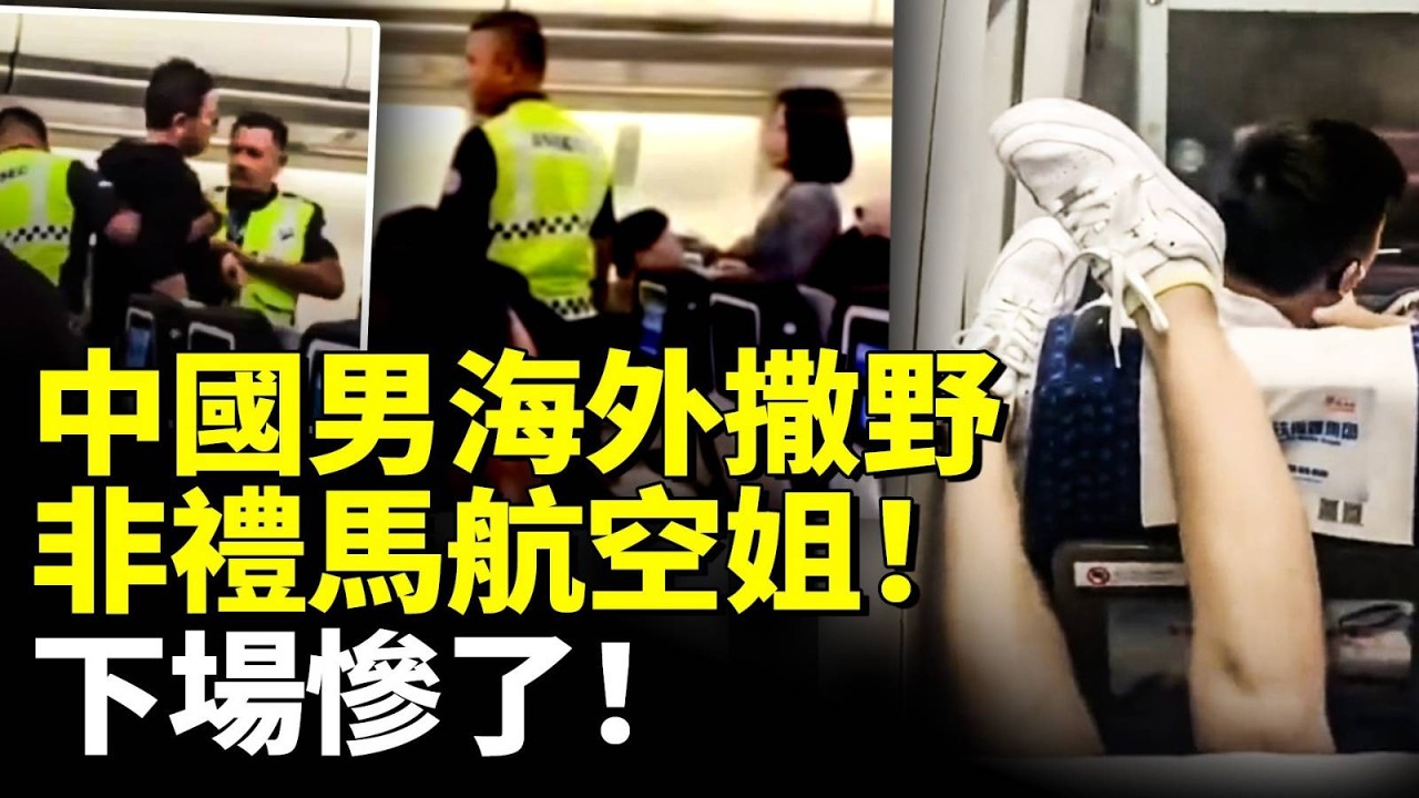 中國男海外撒野 非禮馬航空姐！硬扯「中馬關係很好！」全場傻眼   　#看大陸