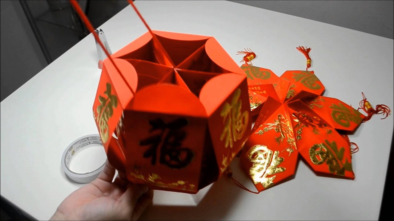 D.I.Y Chinese New Year Red Envelope Lantern Demonstration 02