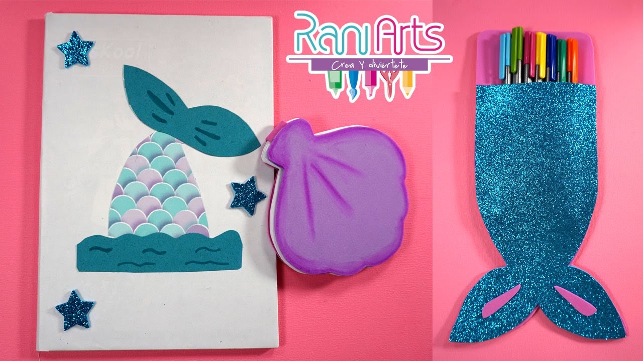 MATERIAL ESCOLAR SIRENA | MAR - FÁCIL - MERMAID school supplies.