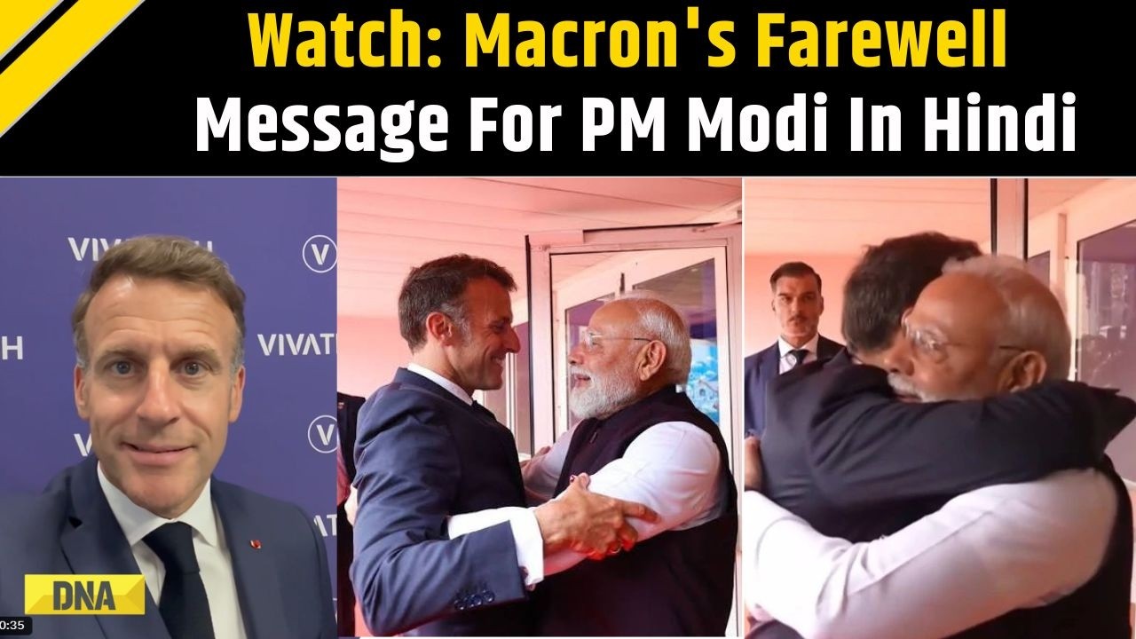 G7 Summit: French President Emmanuel Macron's Suprise Farewell Message To PM Modi In Hindi