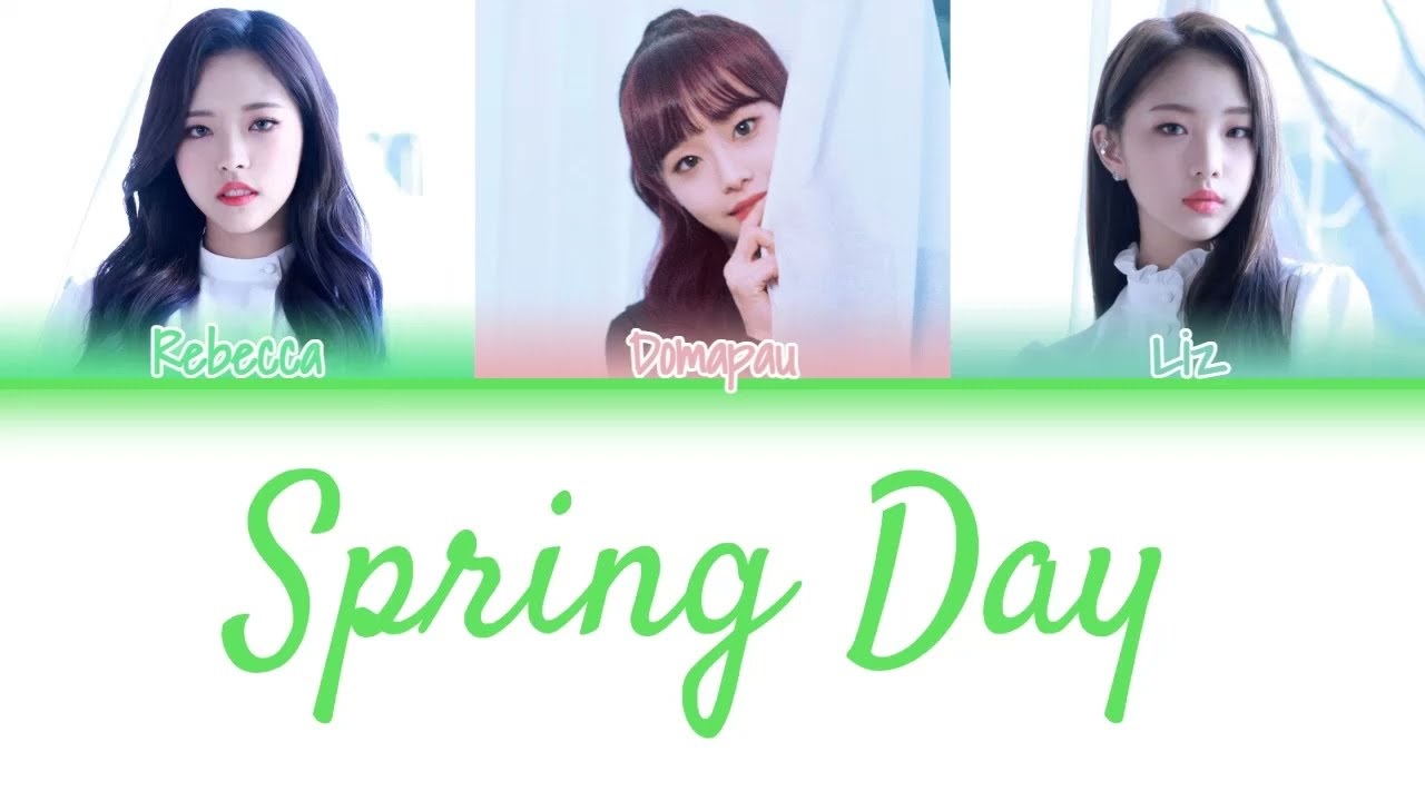 My Kpop Group (NXS-Nature) - Spring Day BTS - Colour Coded Lyrics 3 Member Version