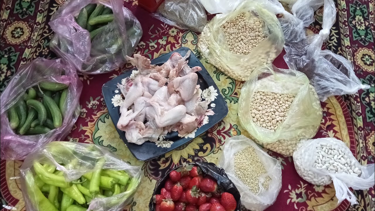 مشتريات من السوق بأسعار الترمس الحلو والمر الشيكولاته الخام السوداني والخضروات والدواجن  والفاكهه