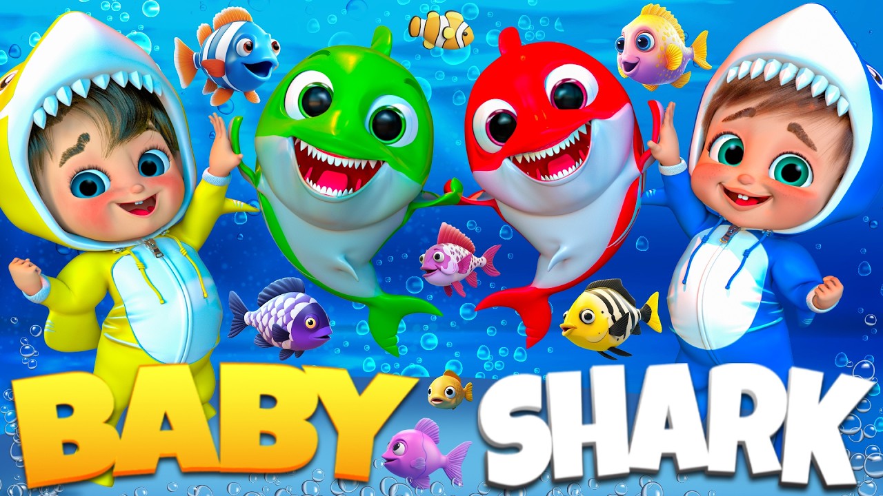 Малыш-акула и морские друзья - детские песенки и стишки #BabyShark #NurseryRhymes