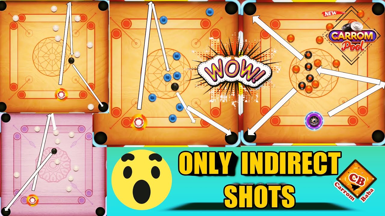 Carrom Pool | Only Indirect Shots | Game Tips & Tricks | Carrom Baba