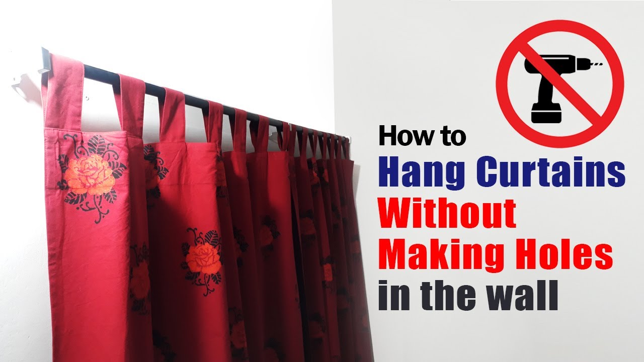 How to hang curtains without making holes in the wall | Drill machine is not required