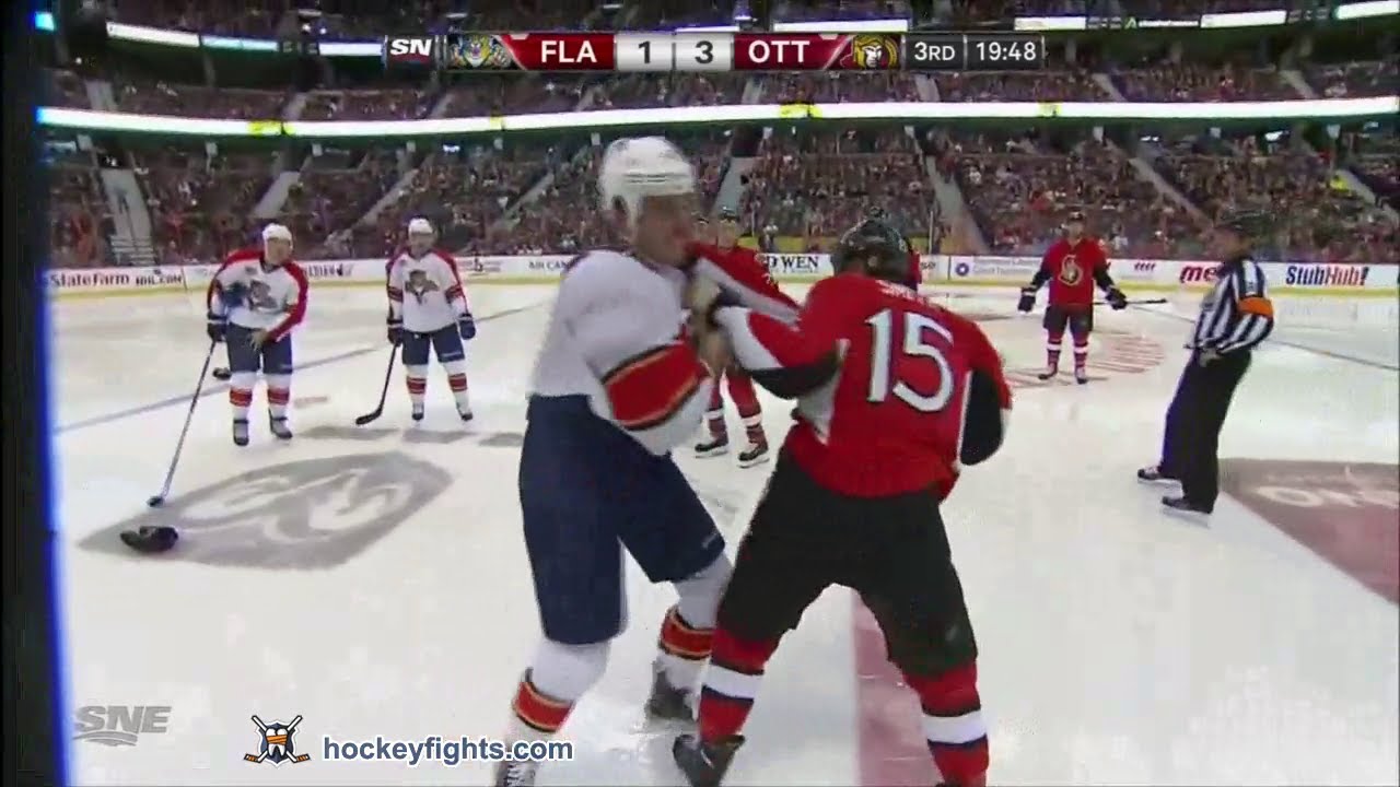 Erik Gudbranson vs Zack Smith Nov 9, 2013
