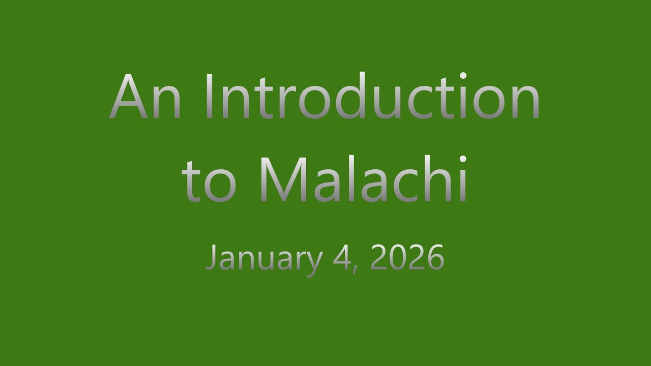 An Introduction to Malachi