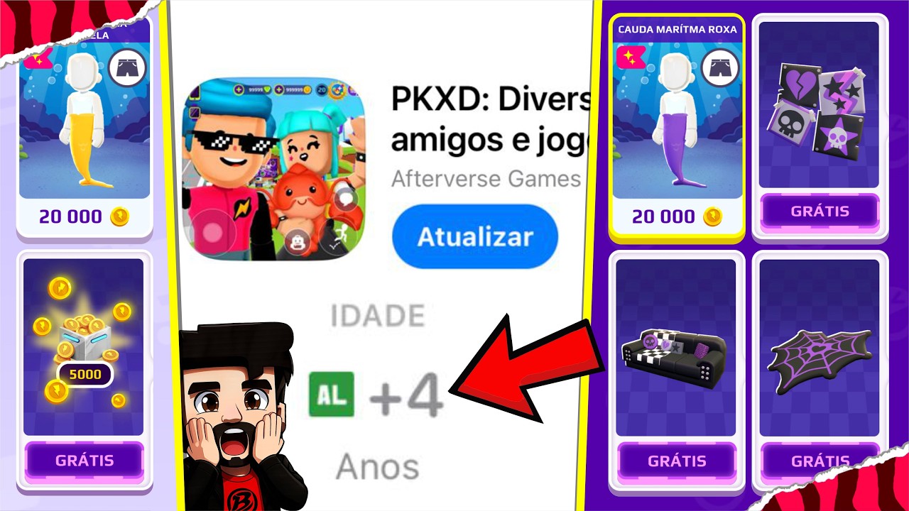 🚨 CHEGOU! PK XD libera MUITOS ITENS GR&Aacute;TIS e Apple classifica o jogo 4+ 😱