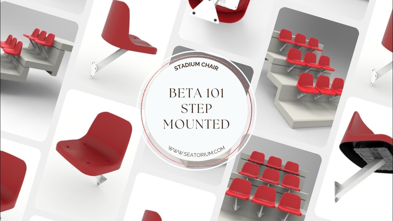 Step Mounted Stadium Chair for Tiered Seating - BETA 101 Step Mounted