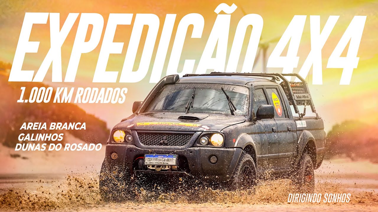 Expedição de L200 Outdoor 4x4! Areia Branca, Mirante das Cruzes, Farol de Galinhos, Dunas do Rosado