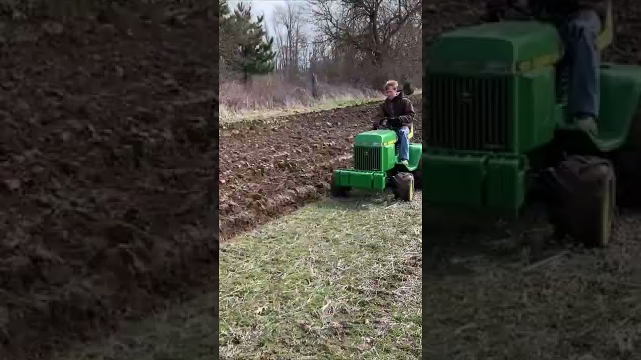 #JohnDeere 420 Diesel 4x4 Pulling 3 Bottom Plow On Land Custom Garden Tractor Kline Plowing&nbsp;