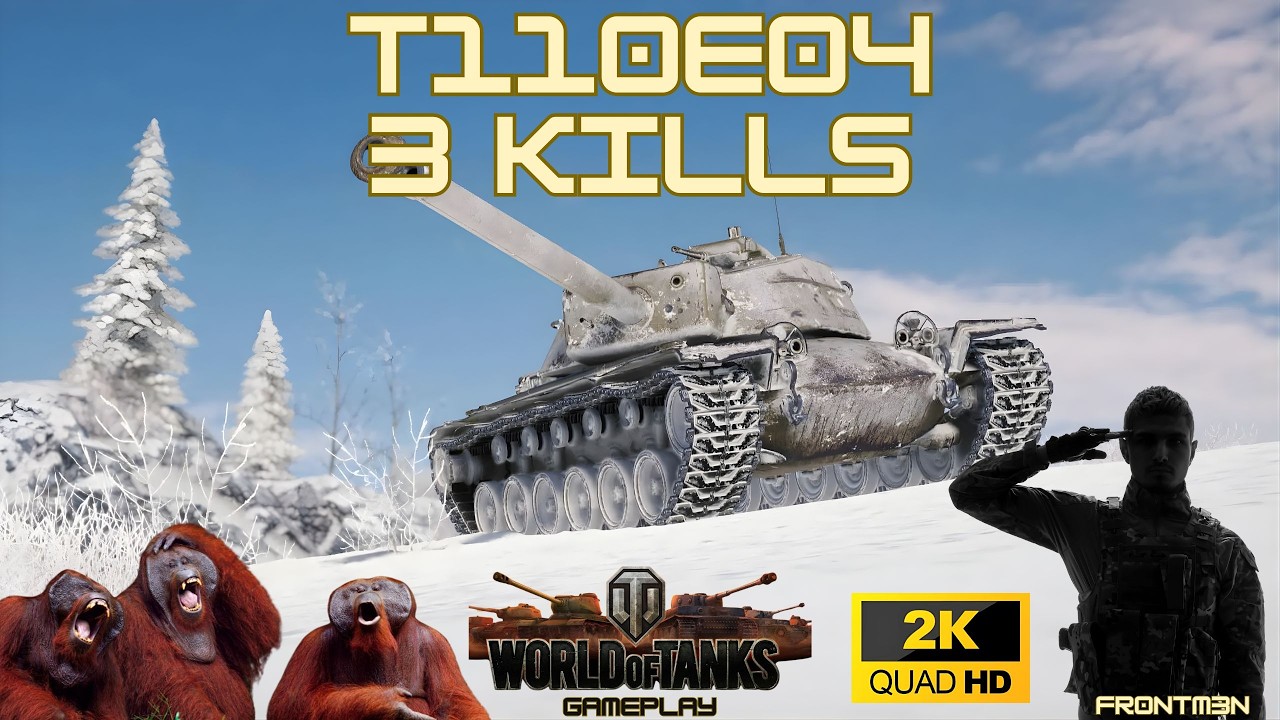 T110E4 😊- 3 kills😊7 vs. 7 😊 nice SALUTE again ... World of Tanks gameplay  #havefun #wot  #gaming