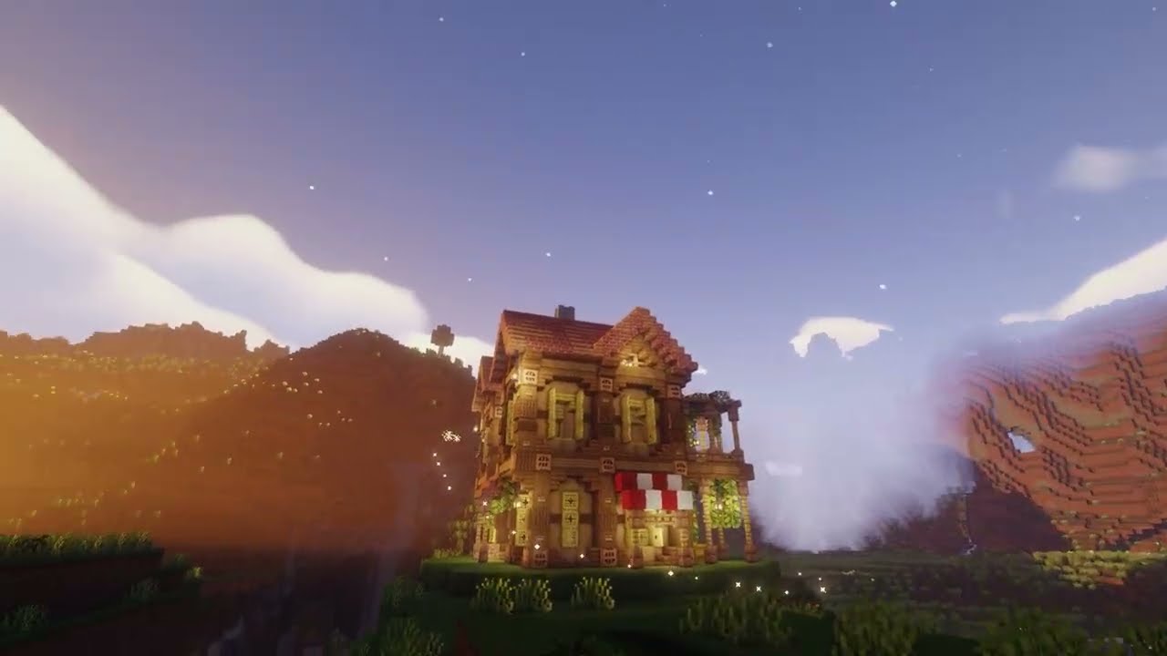 Building a Flower Forest House with River & Lake Views 🌿✨