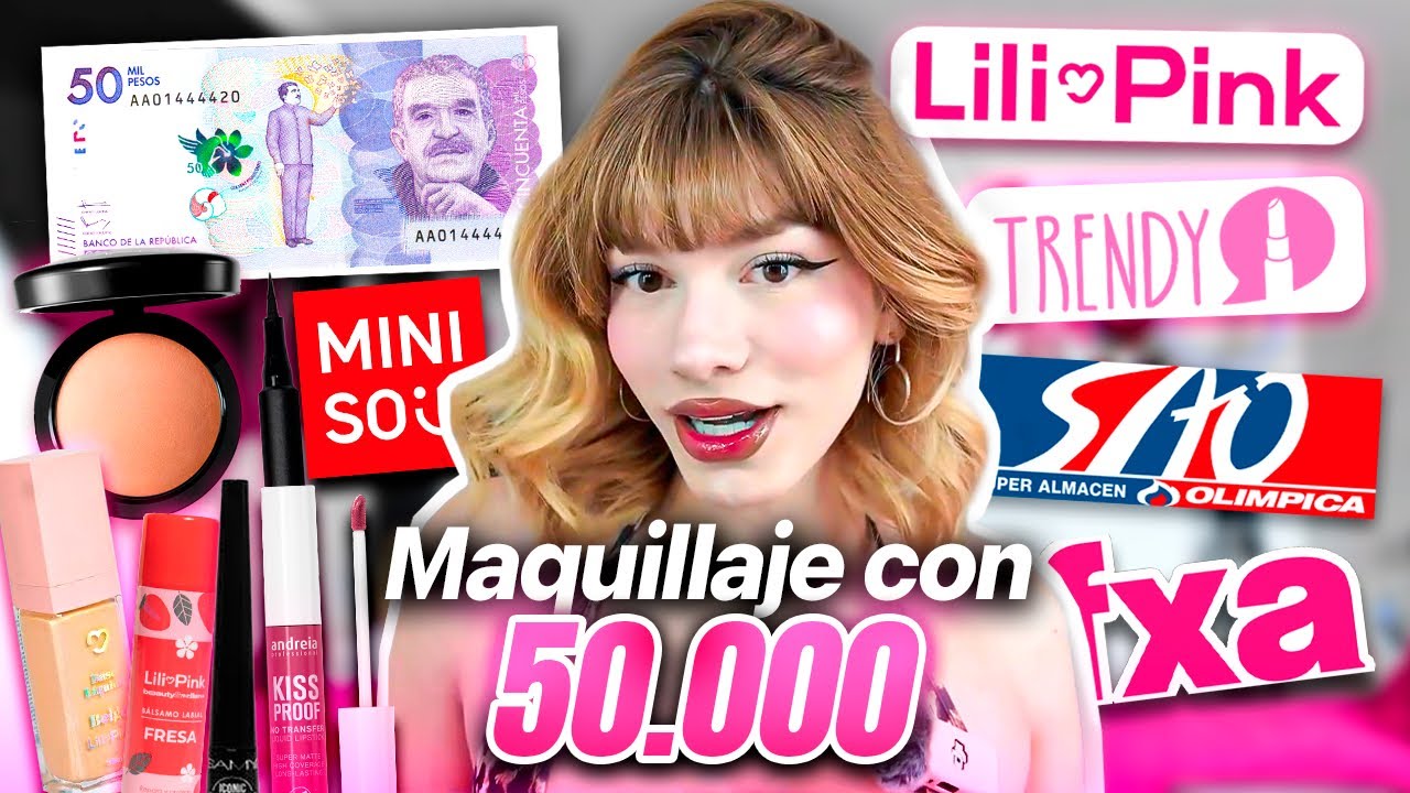 Comprando maquillaje con solo 50 mil pesos reto!!        😓 // Maleja Santos 