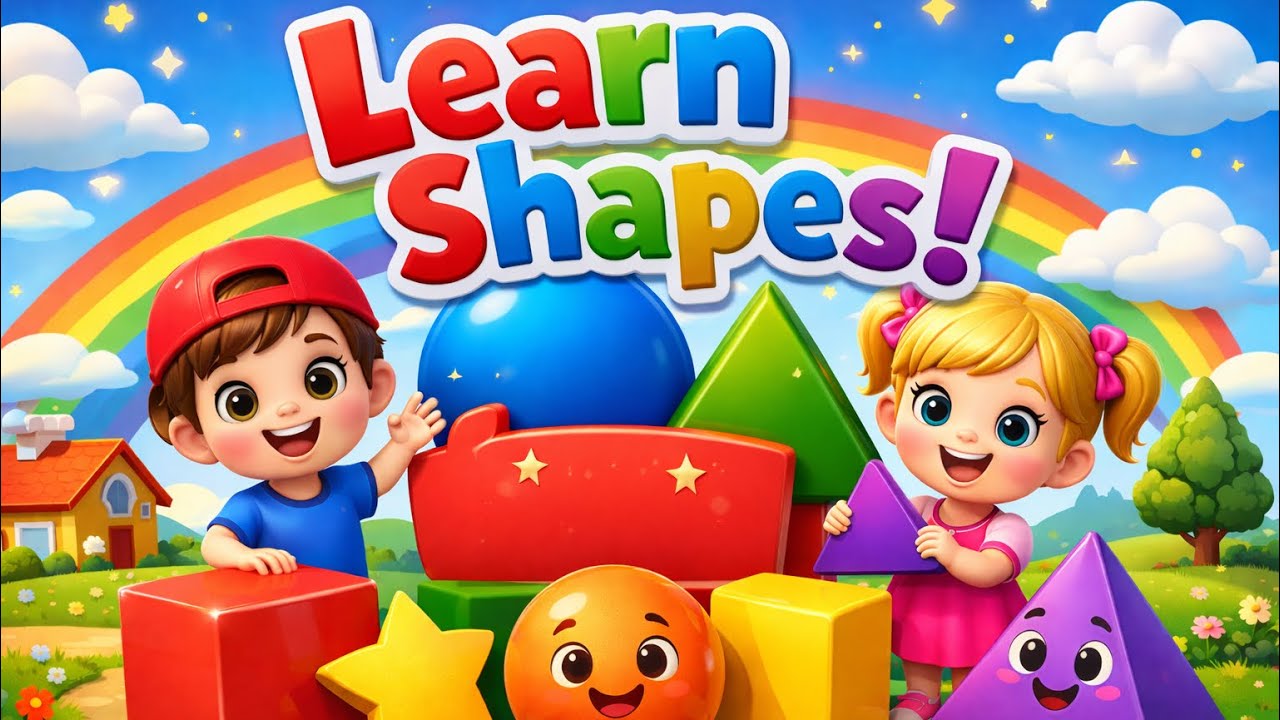 A RHYME WITH SHAPES II RHYMES II LUULU EDUCATION #trending  #kids  #youtube  #song  #animation 